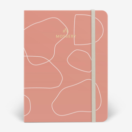 Mossery Watercolour Sketchbook ringband - Navulbaar - 300gr - 100% Cotton -50 pagina's - Pink Clay