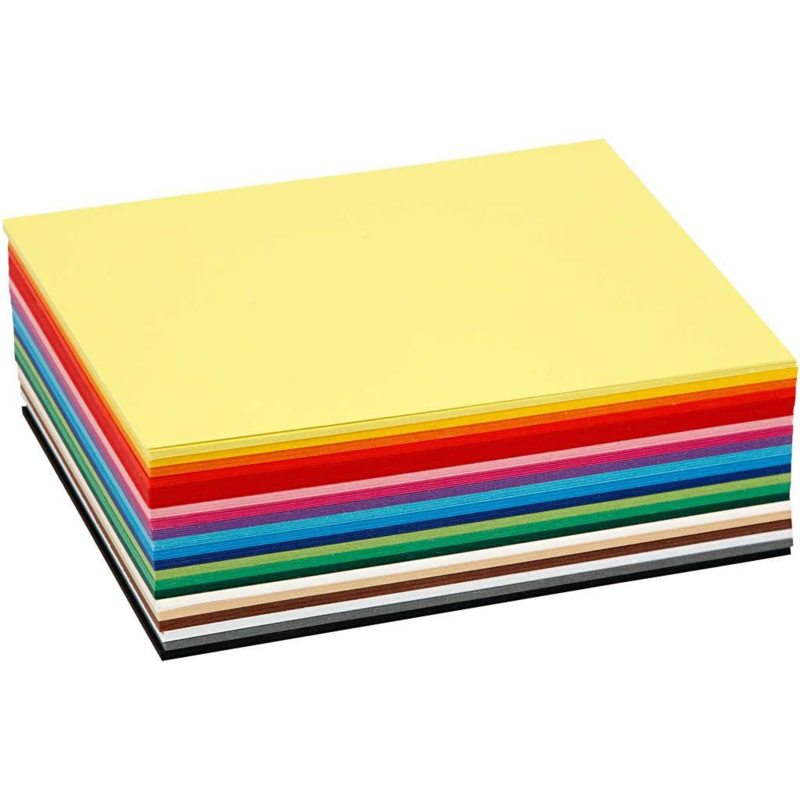 Colortime A6 enkele blanco kaarten 180 gram - kleuren - set van 120 Blanco kaarten, papier & Enveloppen | doen we zo!
