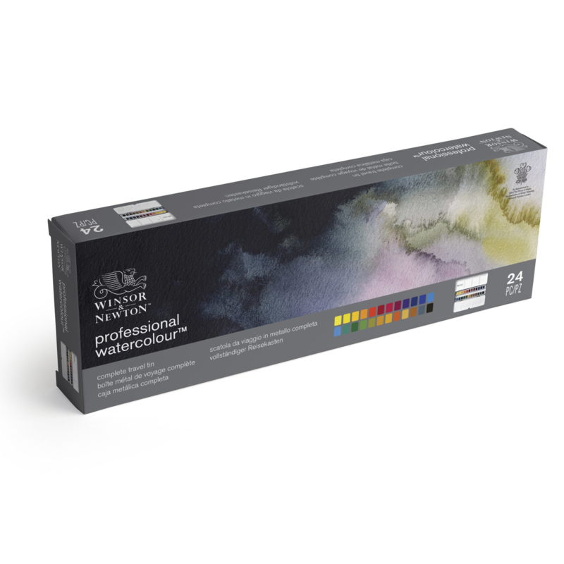 Winsor & Newton Professional - Aquarelverf set van 24 kleuren | NIEUW