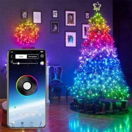 Interactieve Multi Colour Kerstverlichting  20m met 200 lamps -Slimme Kerstboomverlichting 20 Meter - RGB 16 Miljoen Kleuren