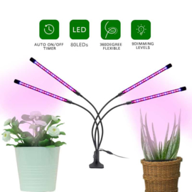 4 Armige Grow Groei Klemspot Bloeilamp 4 Lamps Kweeklamp LED Strip