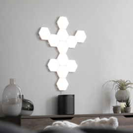 Hexagon Touch Creatieve Decoratieve Hexacon Wandlamp Warm Wit - Modulaire Verlichting, DIY-Patroon, set van 20 stuks