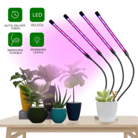 4 Armige Grow Groei Klemspot Bloeilamp 4 Lamps Kweeklamp LED Strip