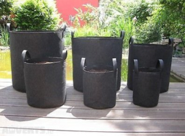 Set 2 stuks Groeizak - Grow bag - Kweekzak 95 liter - 60 cm diameter - 35 cm hoog - Plantenzak