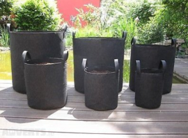 Set 5 stuks Groeizak - Grow bag - Kweekzak 40 liter - 40 cm diameter - 30 cm hoog - Plantenzak