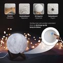 Maanlamp Warm Wit  + 16 Kleuren – Maan Lamp – Nachtlamp  – Tuinlamp - Draadloos – Moon lamp – USB oplaadbare - Maanlamp 3D Tafellamp -  16 Dimbare RGB Kleuren  - Maan Lampje - Nachtlampje