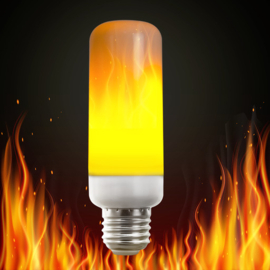 Set 2 Ledlampen met Vlameffect 3 standen - Vuurvlam Lamp -LED Flame Bulb - Kaars Effect Led Vlam Lamp