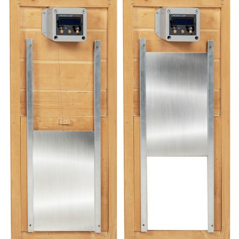 Automatische Hokopener met deur – Model Premium - Kippendeur Opener- Automatische Schuifluik opener