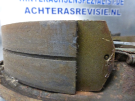 Caliper plate with brake shoes, for Opel Ascona A, Manta A, used.