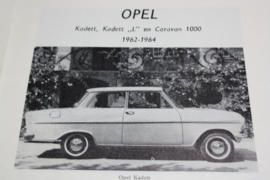 Vraagbaak voor uw Opel Kadett "A", de "L" en caravan 1000.