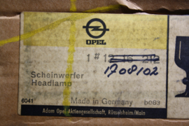Scheinwerfer (H4) eines klassischen Opel, Nummer 1708102.