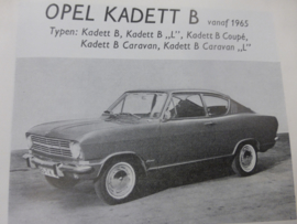 Vraagbaak Opel Kadett B vanaf 1965