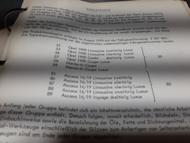 Opel Ascona A, Opel Manta A Werkstatt Handbuch einschließlich (2 Bücher).