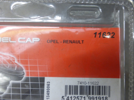 Fuel cap Opel Renault number 11622 with 2 keys