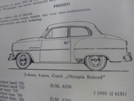Vraagbaak Opel Olympia Rekord 1953 - 1962