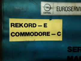 Service manual Opel Rekord E, Commodore C. Nederlandstalig.
