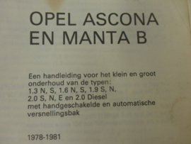 Vraagbaak Opel Ascona B / Manta B