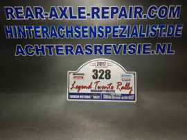 Rallyschild Legend Twente rally uit 2017.