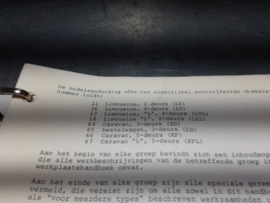 Service manual Opel Rekord E, Commodore C. Nederlandstalig.