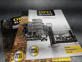 3 clubbladen van de Historische Opel Club Nederland.