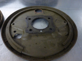 Anchor plate, left and right, with brake shoes, Opel, from the 60's