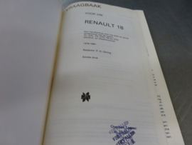 Auto Handbuch Renault 18 Baujahr 1978 bis 1981
