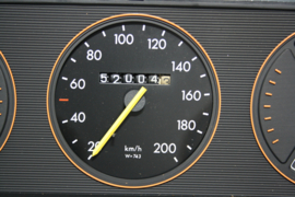 Dashboardgedeelte Opel Ascona B, Opel Manta B, standaard uitvoering.