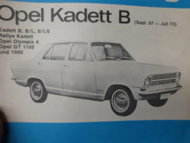 Opel Kadett B, Rallye Kadett, Olympia, GT handboek