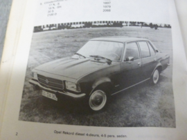 Vraagbaak Opel Rekord D 1972 - 1977