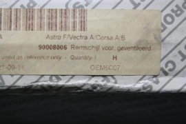 Remschijven Opel Astra F, Vectra A, Corsa A en B.