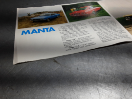 Manta GT/E folder uitgave 1974.