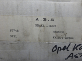Remschijven Opel Kadett E, Opel Astra, nr 569030