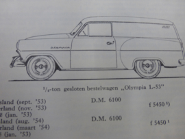 Vraagbaak Opel Olympia Rekord 1953 - 1962