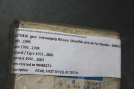 Eerste versnelling Opel, tandwiel, 41 tands, 90465271.