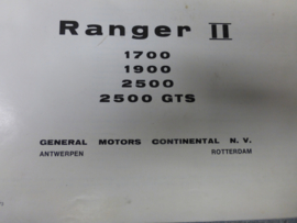 Handleiding Ranger 1700 , 1900, 2500, 2500GTS