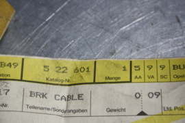 Handremkabel trommelrem voor Opel Vectra A, 522601