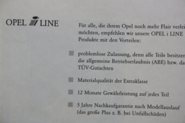 Opel accessoires boekje (Astra, Calibra, Corsa, Kadett, Omega, Senator, Vectra).
