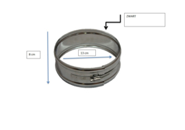DWØ080/130 mm T-stuk 90º graden + deksel Zwart