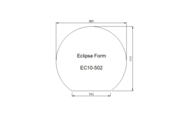 Kachelvloerplaat eclipsvormig 100 x 91,7 x 6 mm
