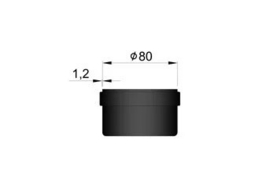 pelletkachel pijp T -stuk met condens dop 80 mm
