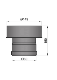 Verloop 80/150 mm