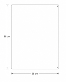 Vloerplaat 66 x 88 cm Poedercoat Zwart