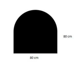 Kachel vloerplaat Half rond 80 x 80 cm