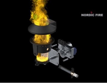 Zelfreinigende brander pelletkachel