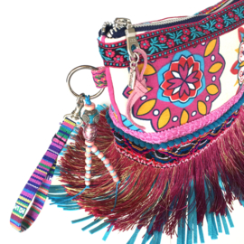 Ibiza pouch bright colored with fringe