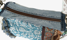 Western Shoulder Bag "Wild Turquoise Rose"