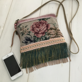 Festival bag vintage style with roses