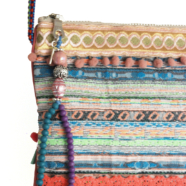 Festival bag hippie style colored with fringe