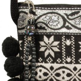 Festival bag Nordic with pompons and fringe