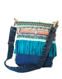 Bohemian schoudertas met franje Ibiza stijl